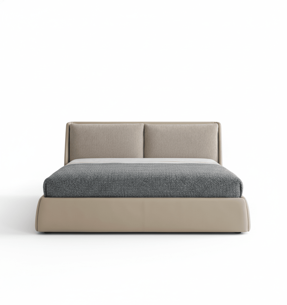 Oakville Fabric and Leather King Bed