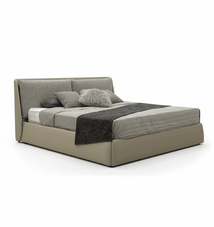 Oakville Fabric and Leather King Bed