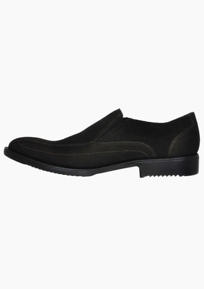 OHM Classic Leather Slip-On Shoes with Cushioned Insole