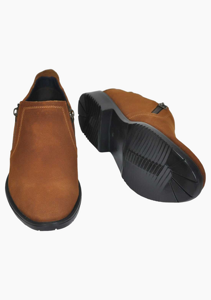 OHM Plain Toe Leather Slip-On Shoes for Evening Style