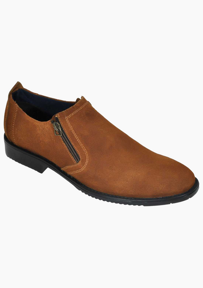 OHM Plain Toe Leather Slip-On Shoes for Evening Style