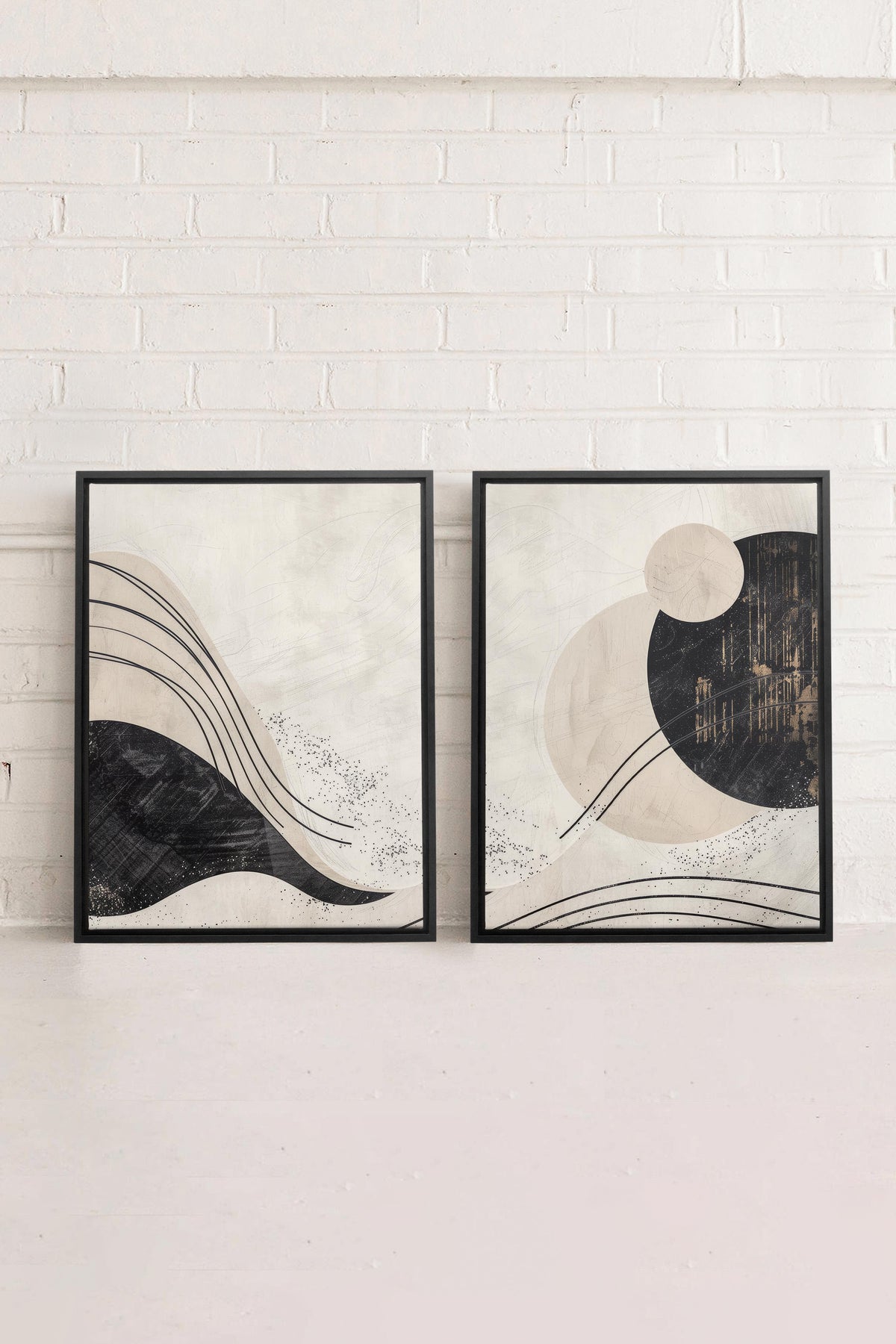 MINIMALIST UNIVERSE DUO (2 Oeuvres sur toile étirée)