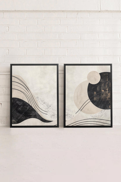 MINIMALIST UNIVERSE DUO (2 Oeuvres sur toile étirée)