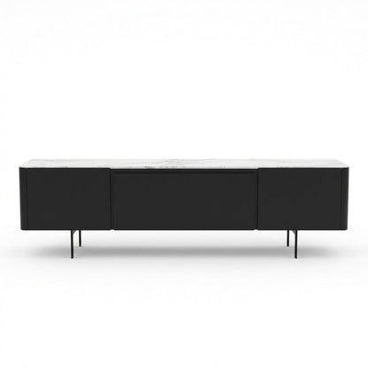 Olomouc Black and Marble Media Console