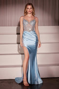 FITTED DRESS WITH CRYSTAL EMBELLISHED DETAILS