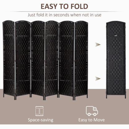 6ft Folding Room Divider, 3 Panel Wall Partition with Wooden Frame for Bedroom, Home Office, Natural