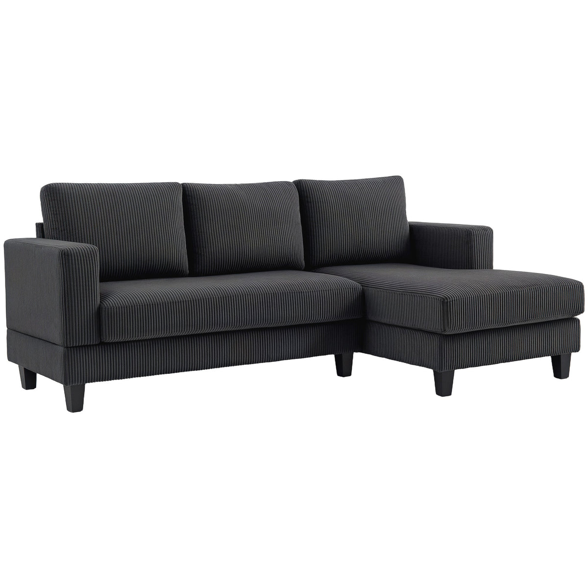 L Shaped Couch, L Shape Sofa with Chaise Lounge and Spring Cushion for Living Room, Bedroom, Beige