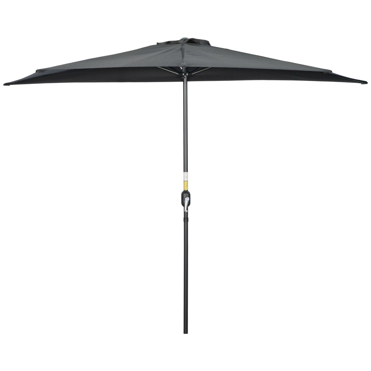 9.8ft Half Umbrella Semi Round Patio Parasol with Crank Handle, Top Vent for Garden, Balcony- NO BASE INCLUDED, Green