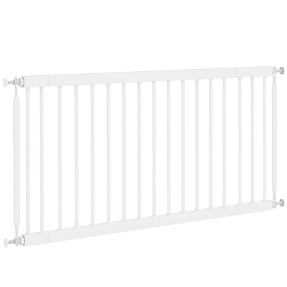 26"-37" Dog Gate, Adjustable Pet Gate, Fits 10" Tall with 2 Extension, Pressure Mount Kit for Stairs and Doorways, Black