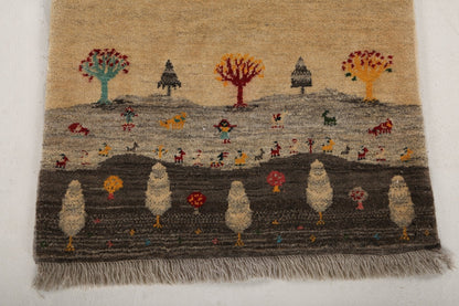 Persian Gabbeh Rug | 2' 9"	x 4'
