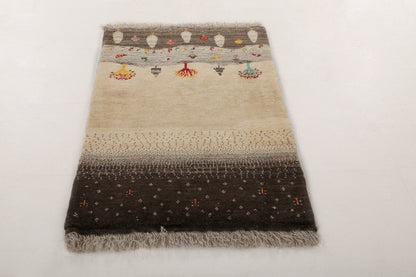 Persian Gabbeh Rug | 2' 9"	x 4'