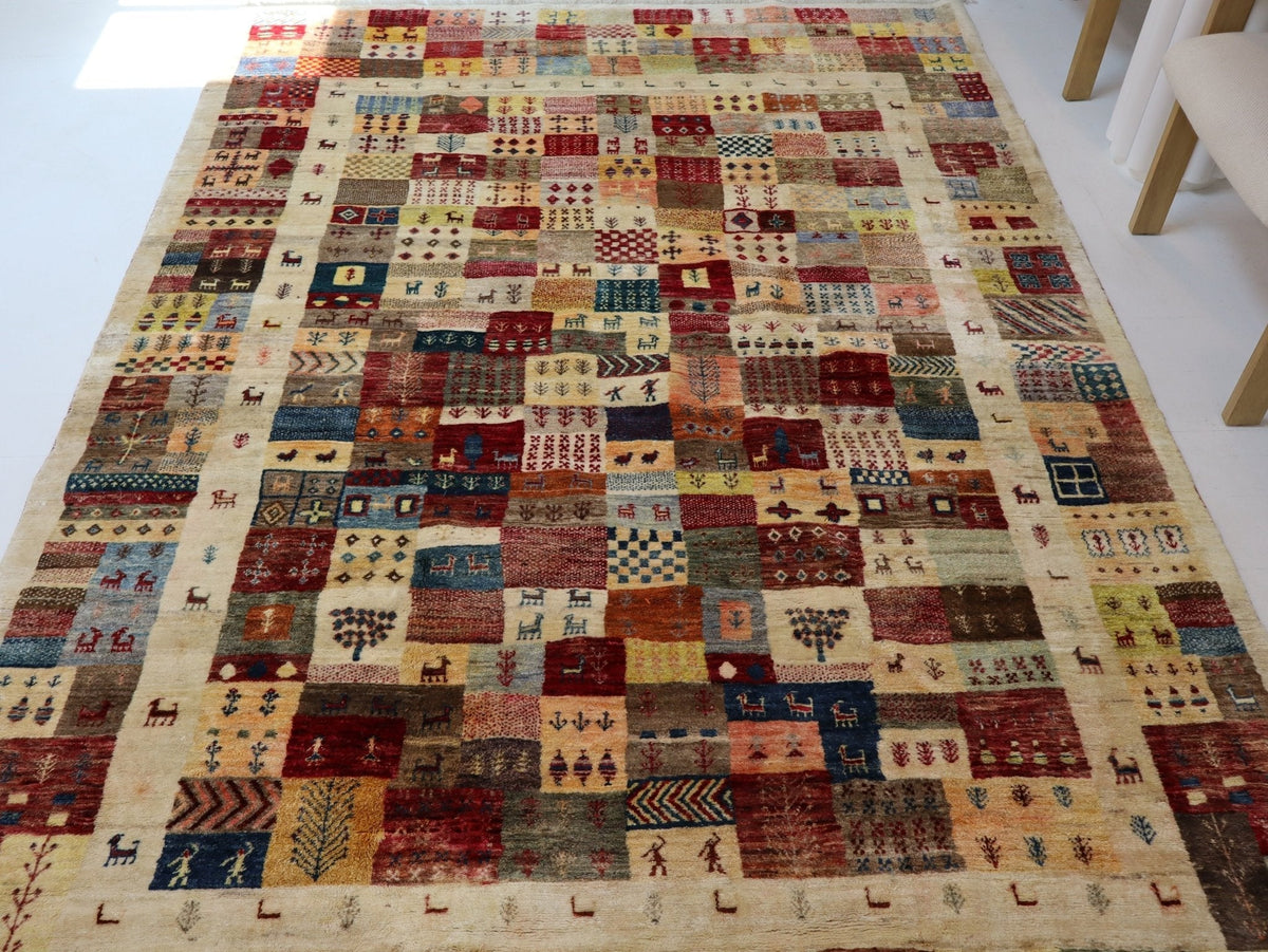 Persian Gabbeh Rug | 6' 3" x 9' 7"