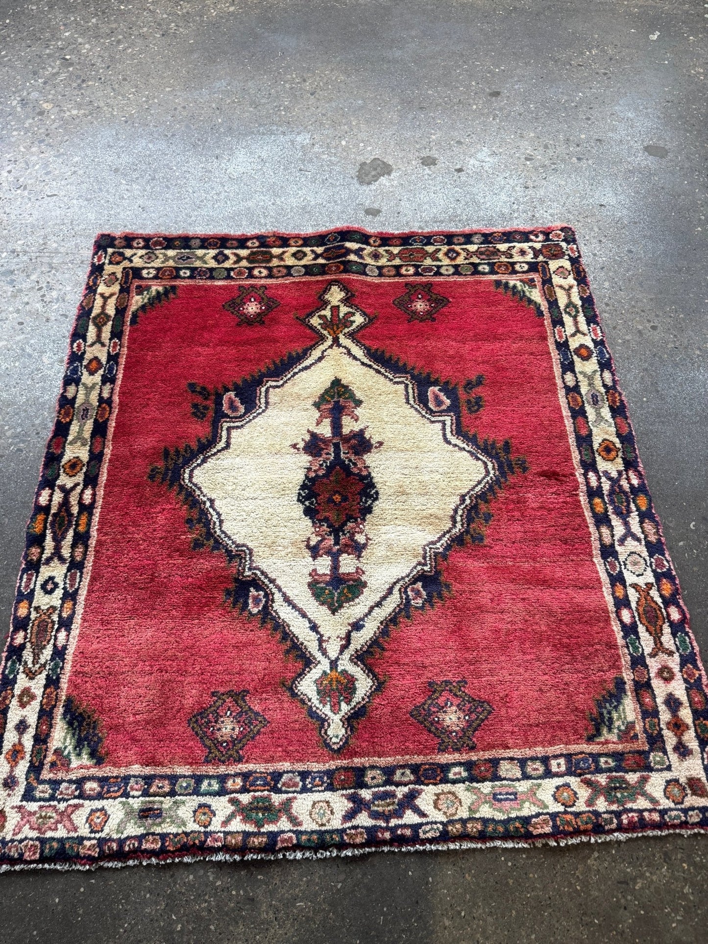 Persian Hamadan Rug | 3' 5" x 3' 9"