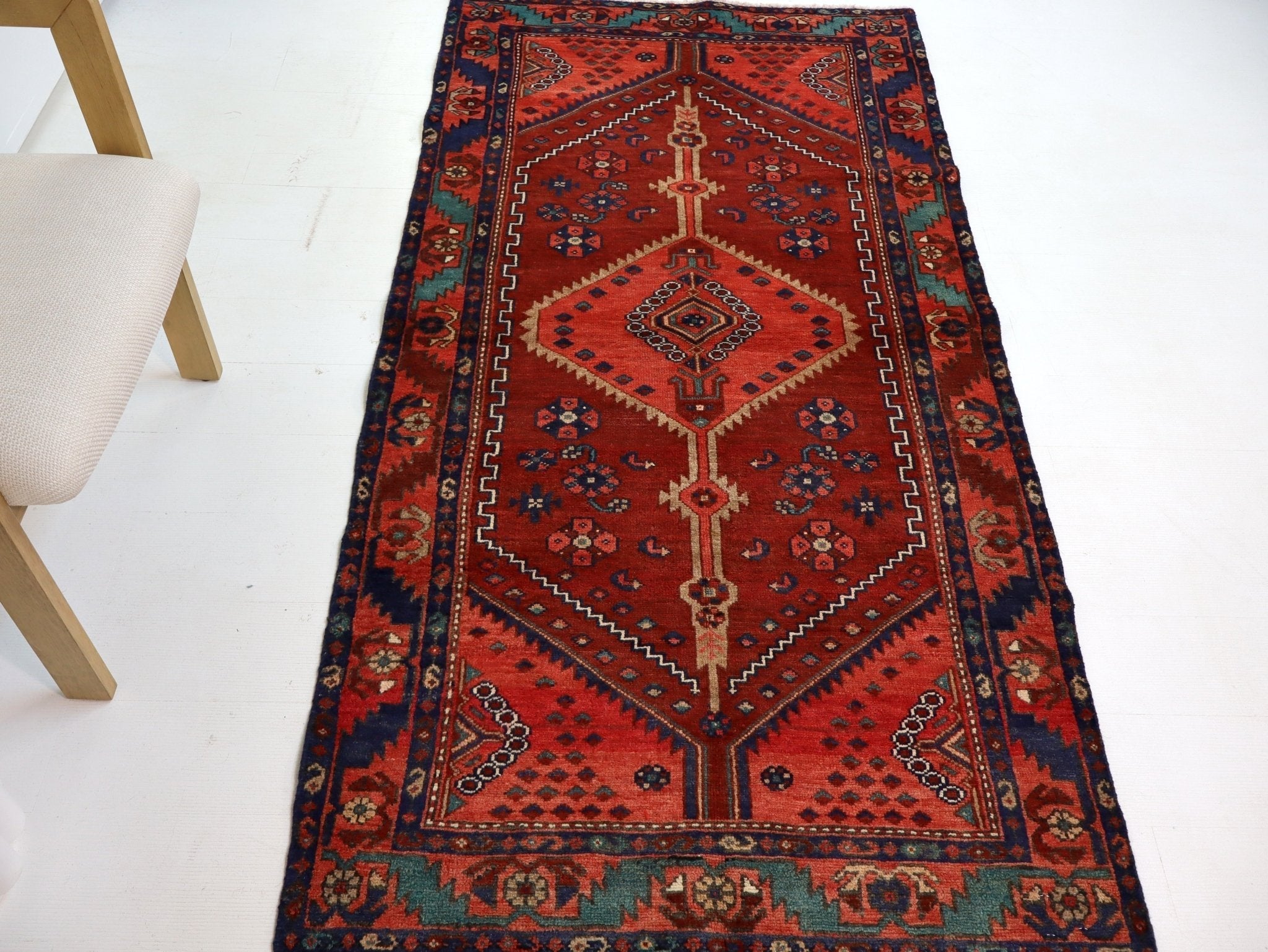 Persian Hamadan Runner Rug | 3' 3” x 6' 9"