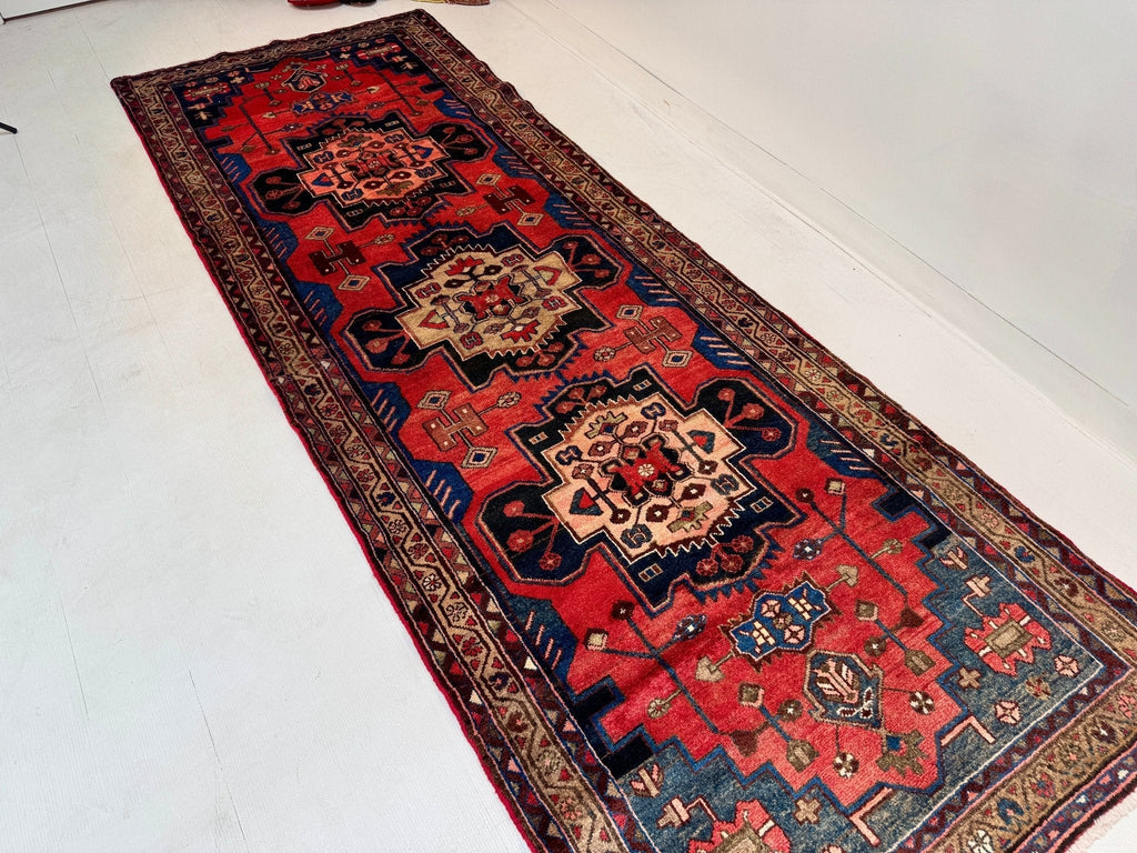 Persian Hamadan Runner Rug | 3' 6” x 9' 8"