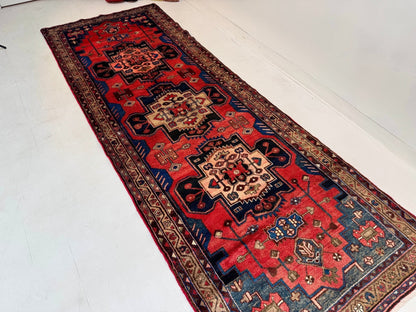 Persian Hamadan Runner Rug | 3' 6” x 9' 8"