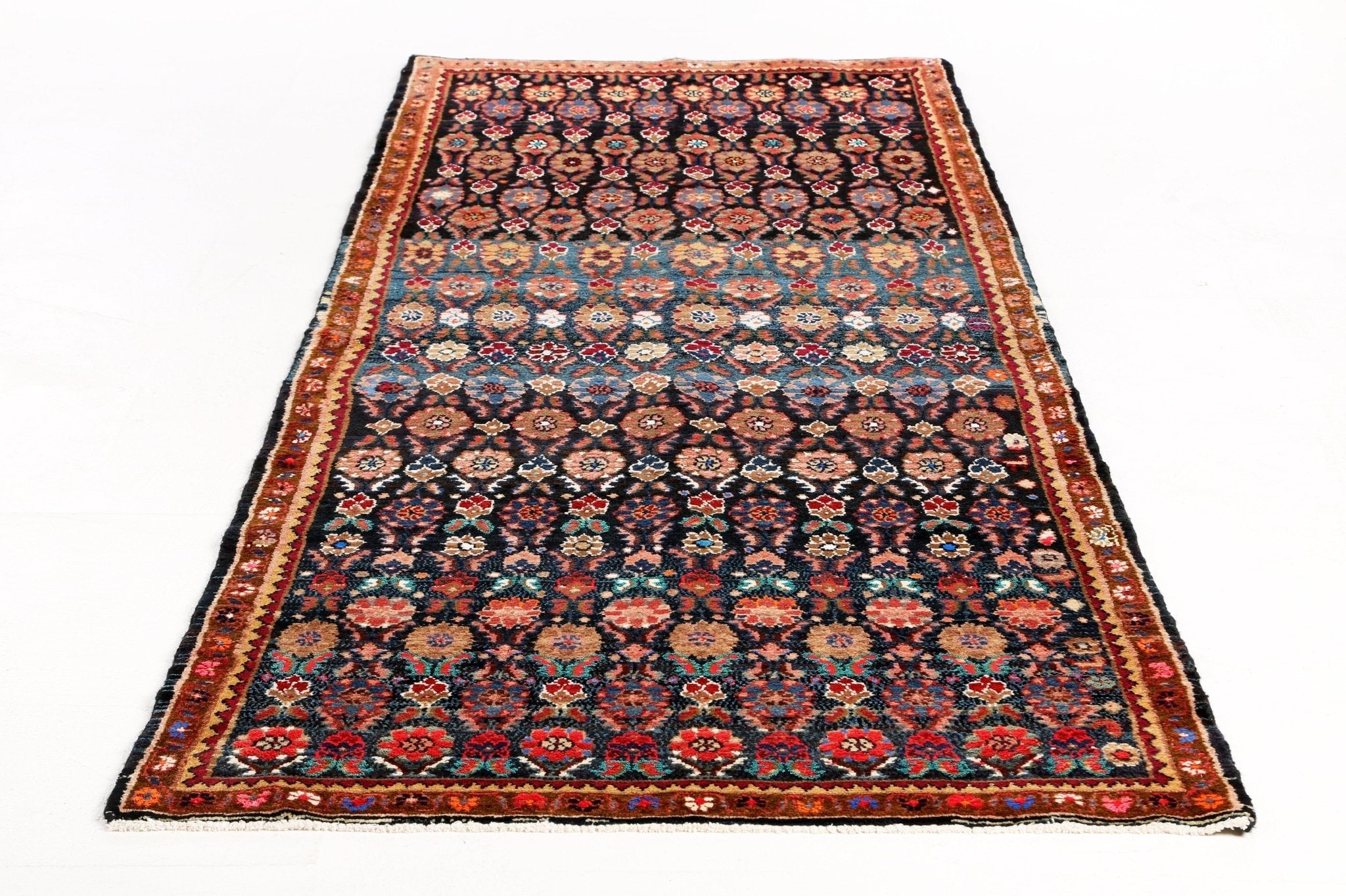 Persian Hamadan Runner Rug | 3' 9" x 9' 2"