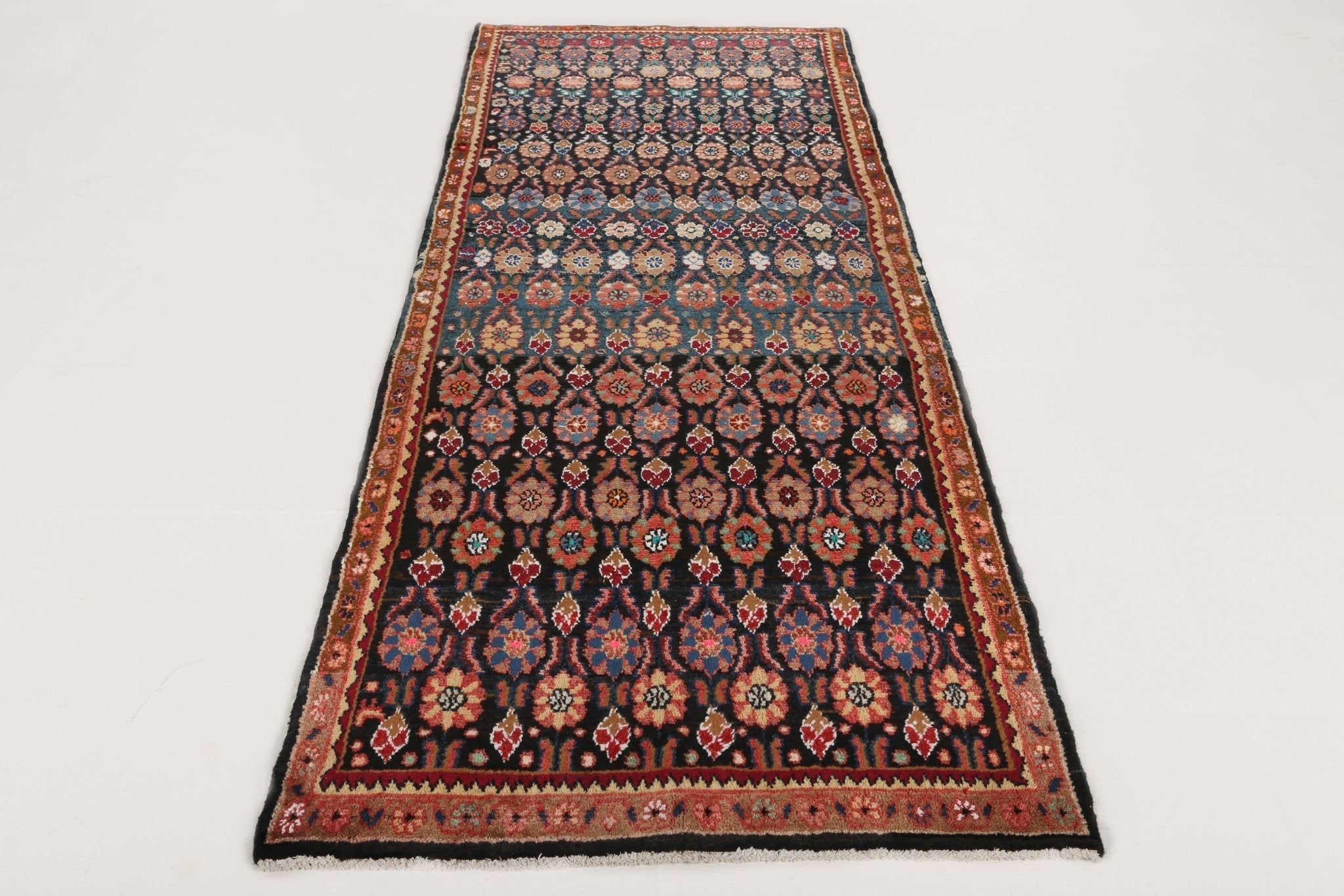 Persian Hamadan Runner Rug | 3' 9" x 9' 2"