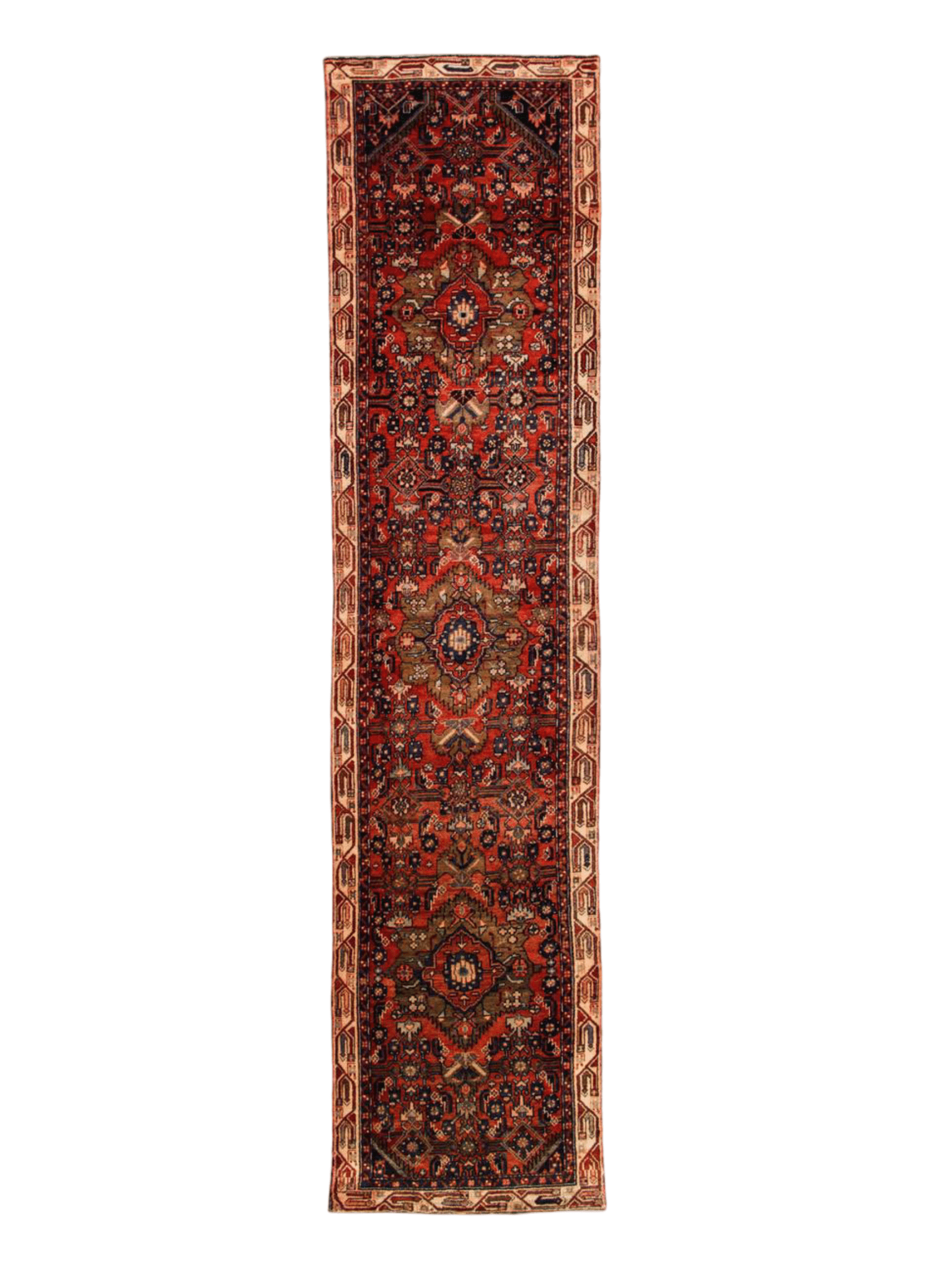 Persian Hosseinabad Runner Rug | 3' 2” x 12' 6"