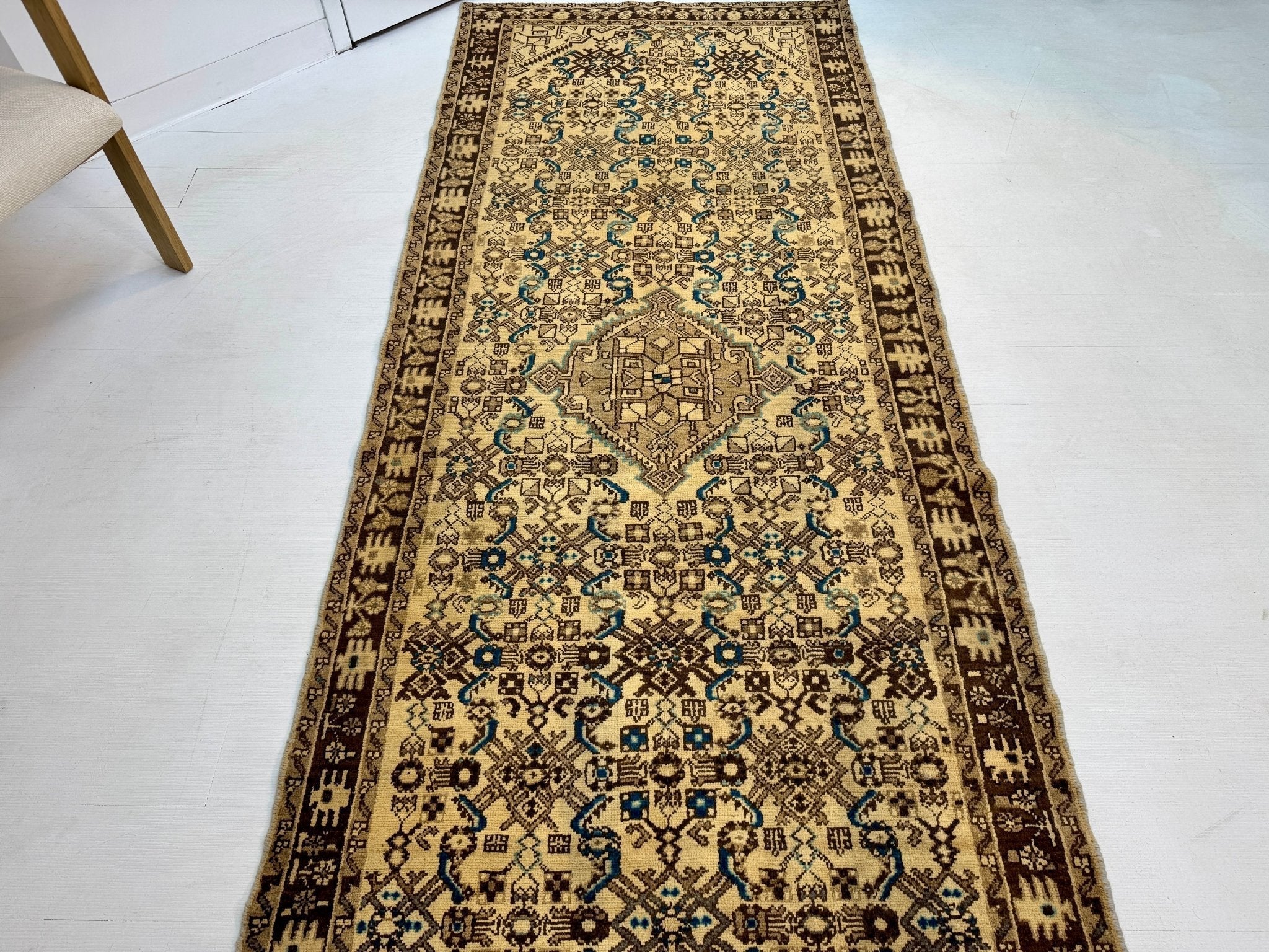 Persian Hosseinabad Runner Rug | 3' 8” x 10' 2"