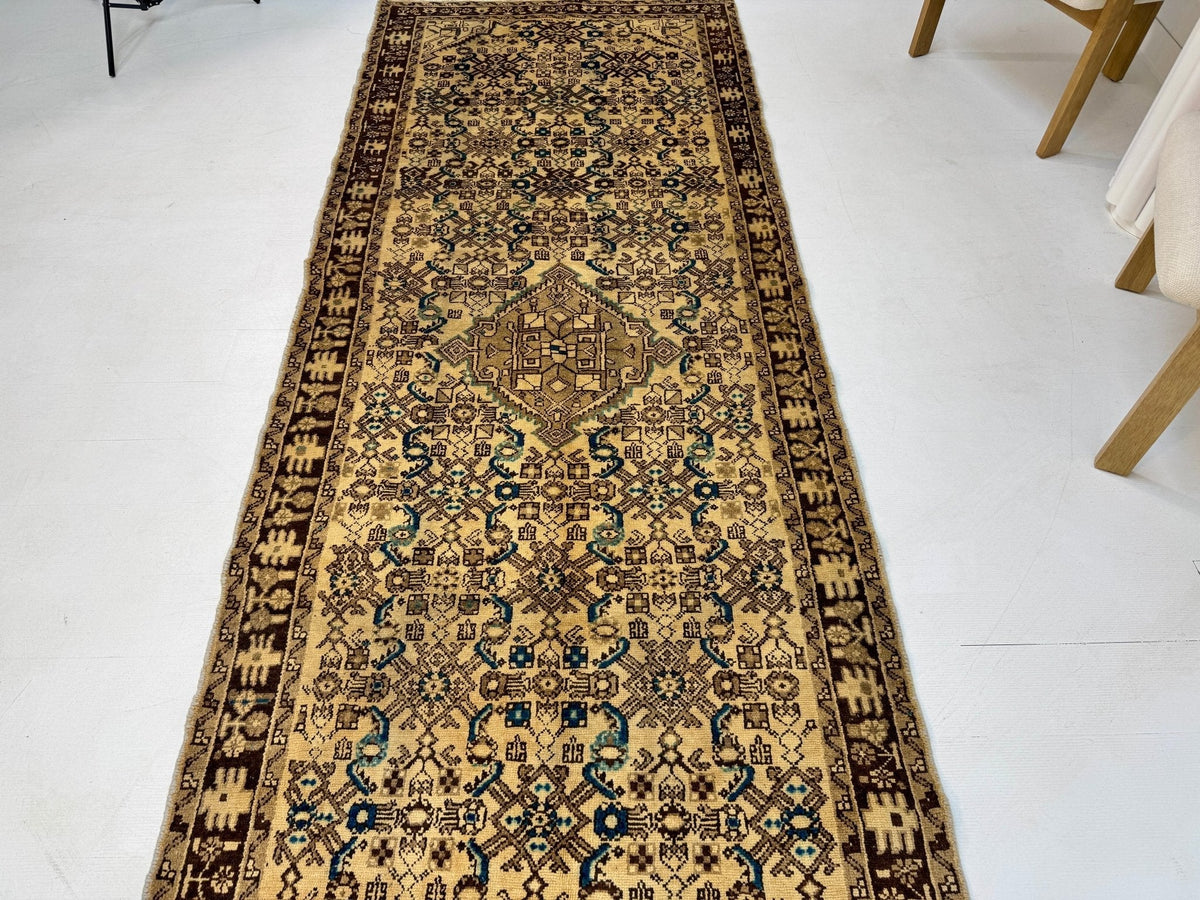 Persian Hosseinabad Runner Rug | 3' 8” x 10' 2"