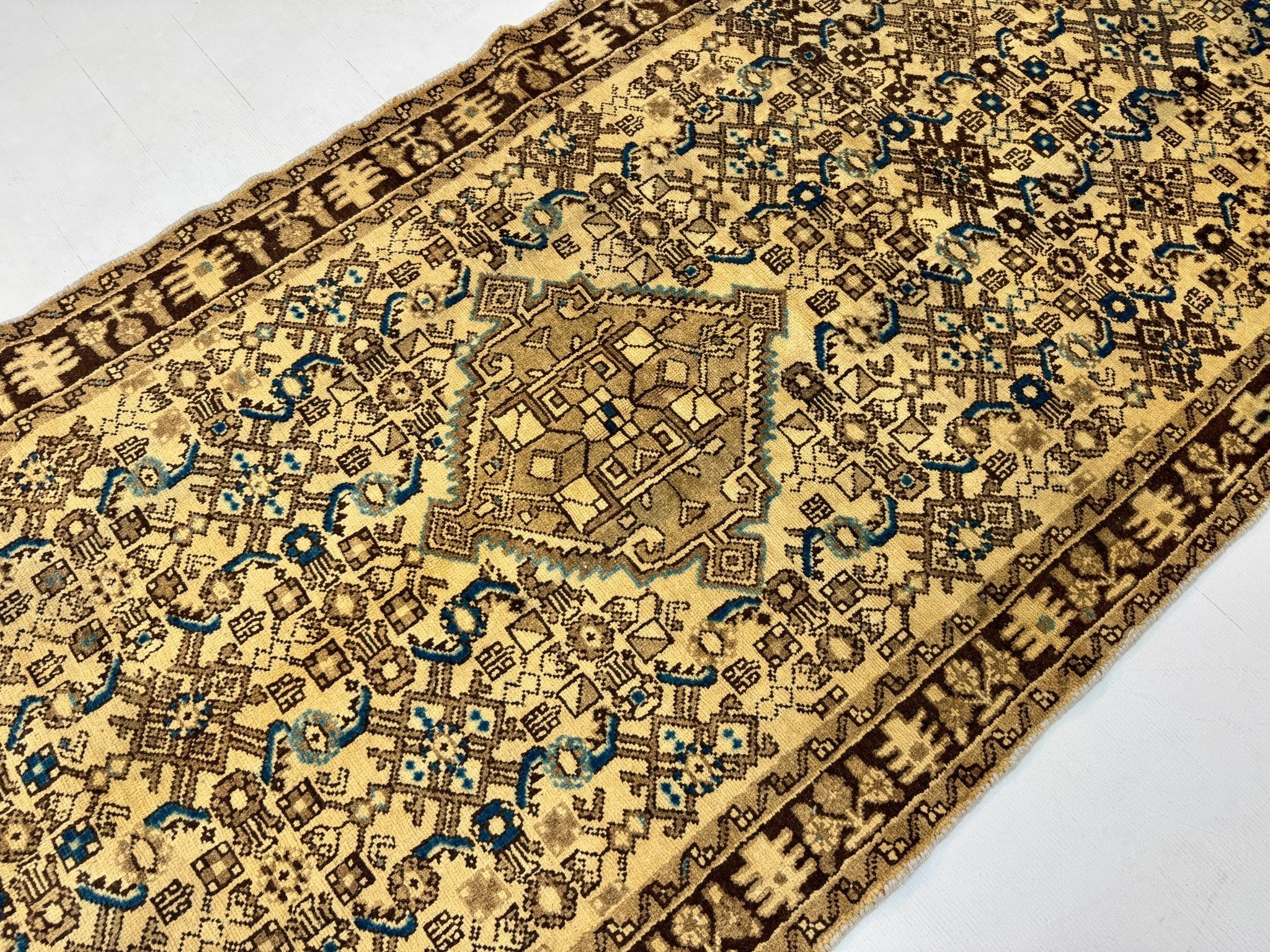 Persian Hosseinabad Runner Rug | 3' 8” x 10' 2"