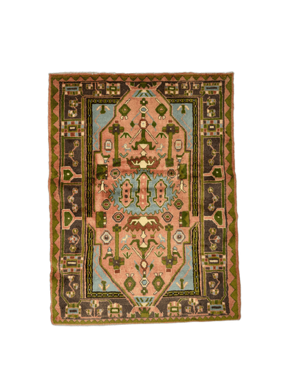 Persian Jozan Rug | 3' 7” x 4' 11"
