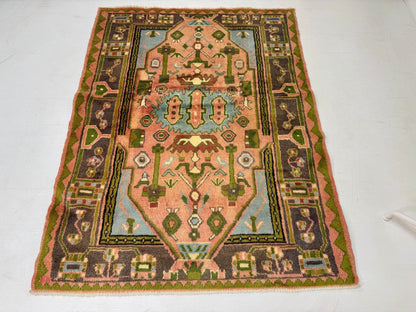 Persian Jozan Rug | 3' 7” x 4' 11"