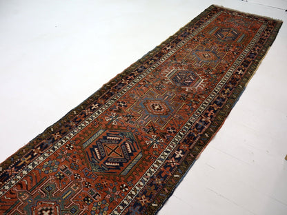 Persian Karaja Runner Rug | 3' 4" x 11' 10"