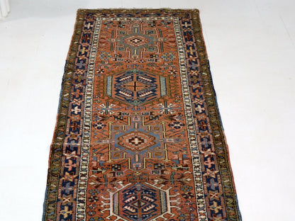 Persian Karaja Runner Rug | 3' 4" x 11' 10"