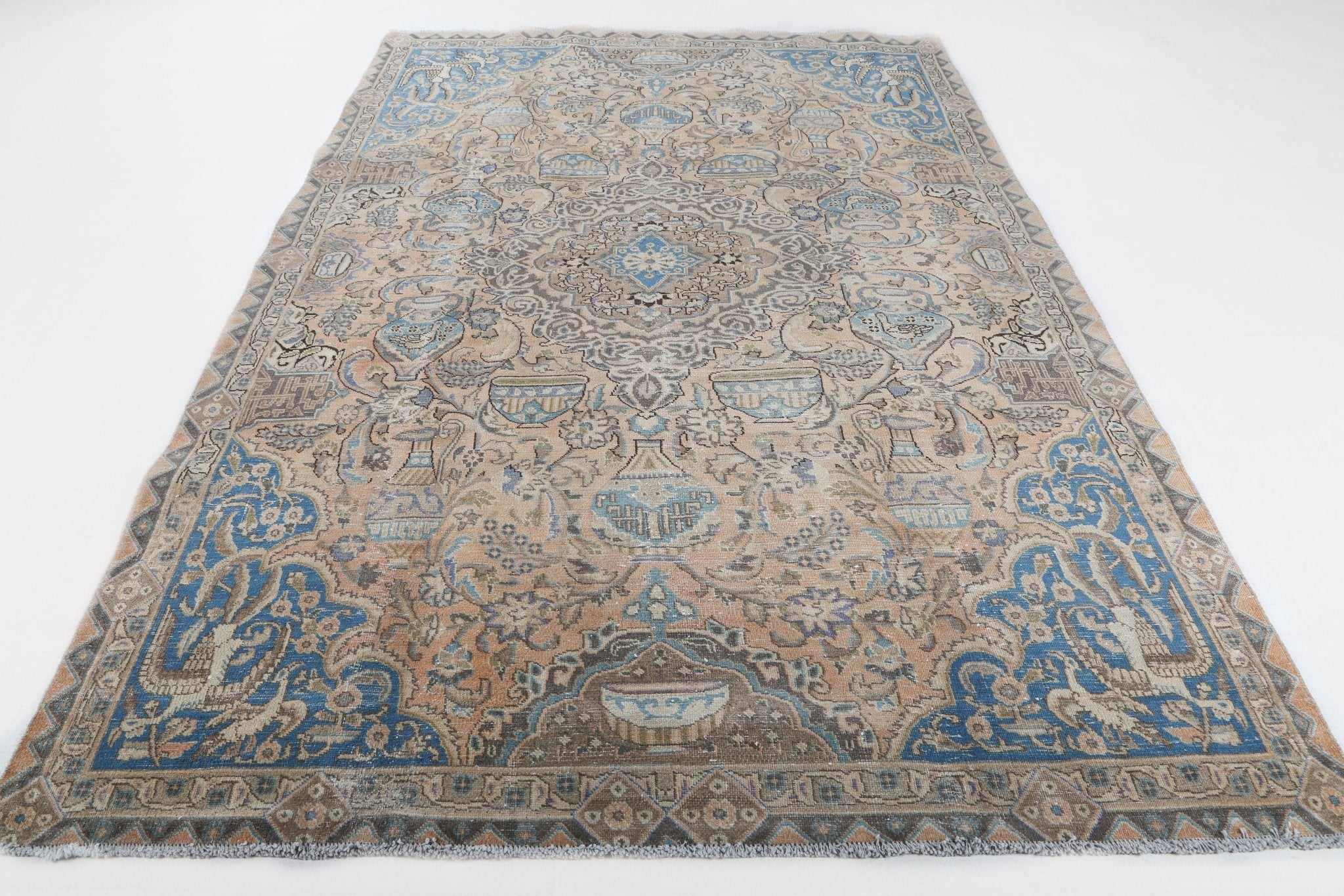 Persian Kashmar Rug | 6' 4" x 9' 3"