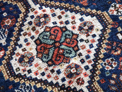 Persian Qashqai Rug | 4' x 5' 1"