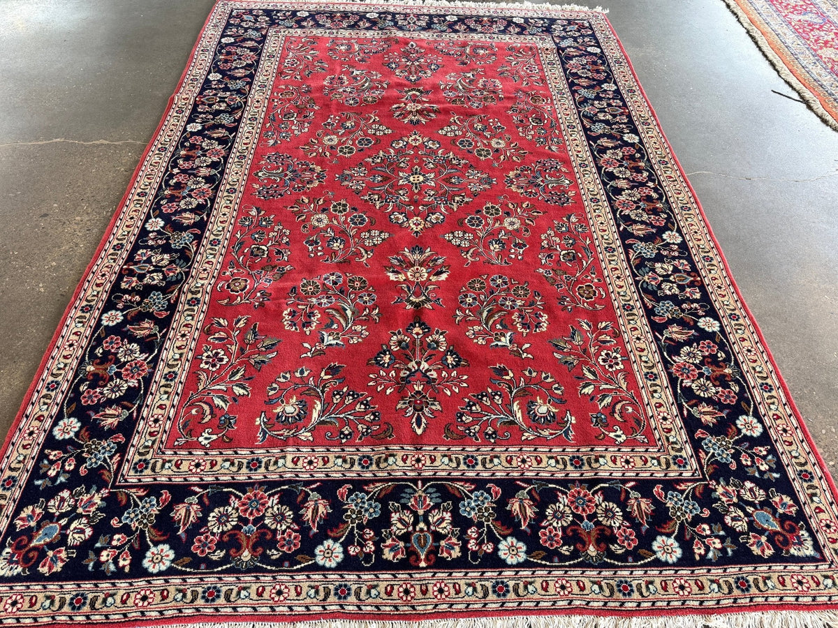 Persian Sarouk Rug | 6' 11" x 9' 10"