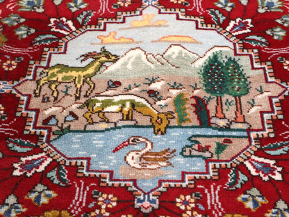 Persian Tabriz Round Rug | 3' 1"