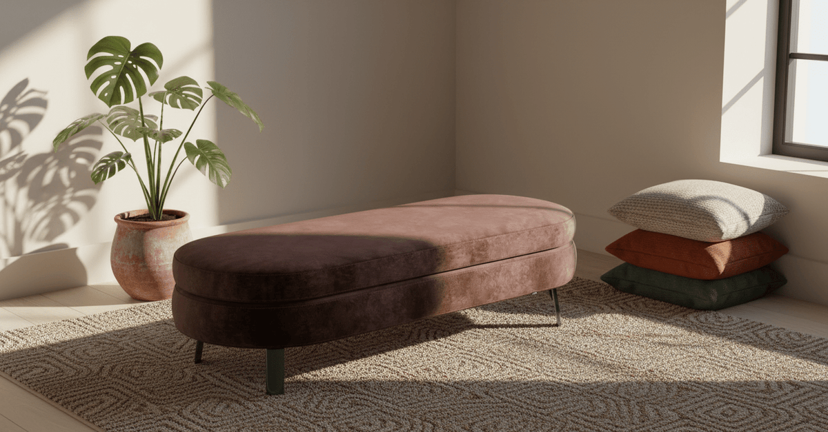Plush Oval Bench