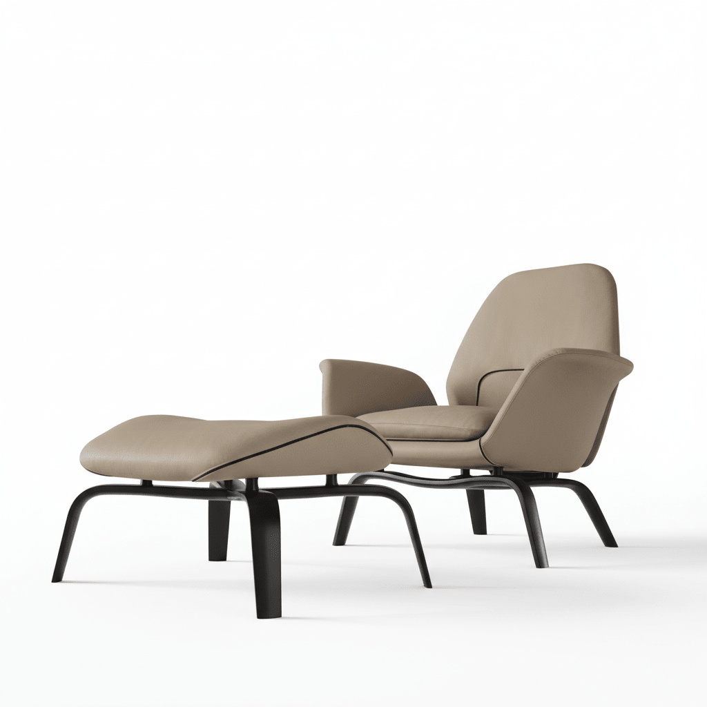 PM07 Premium Swivel Relaxation Chair with Ottoman