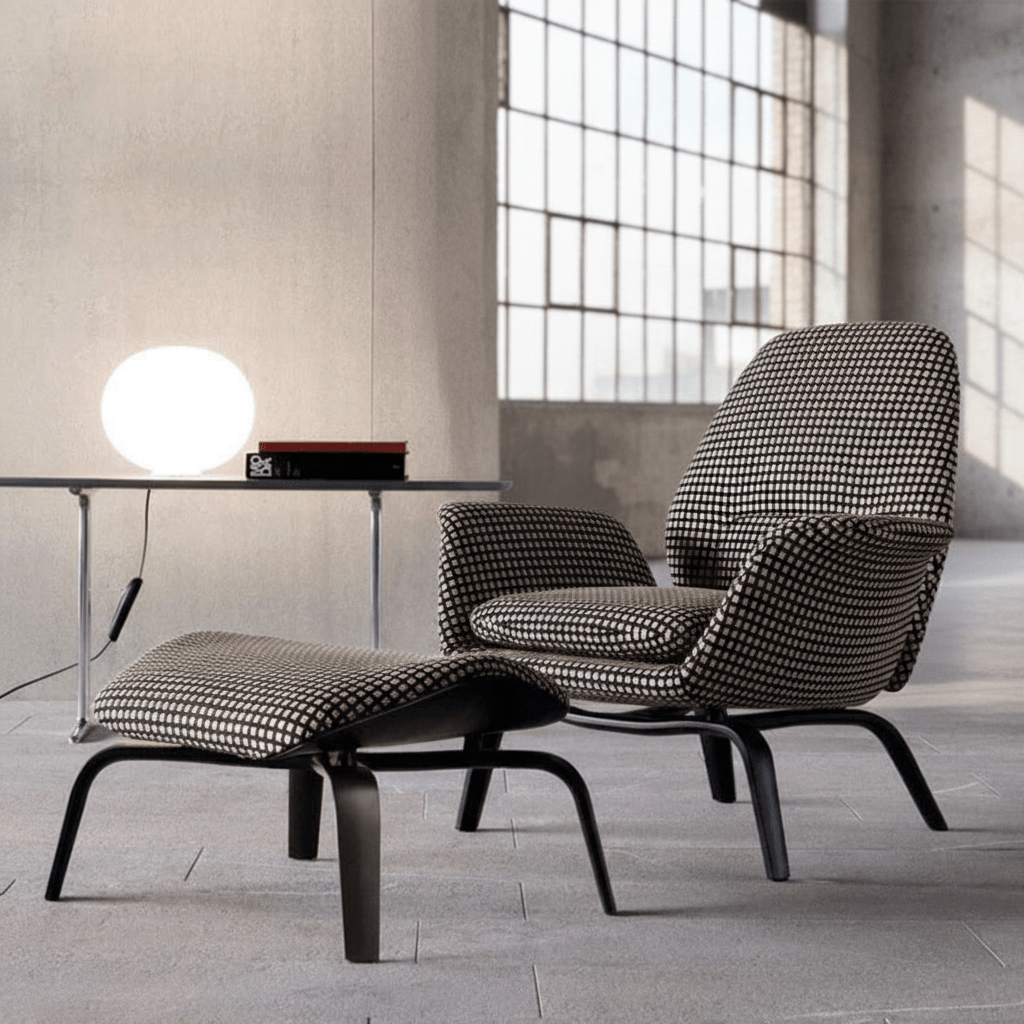 PM07 Premium Swivel Relaxation Chair with Ottoman