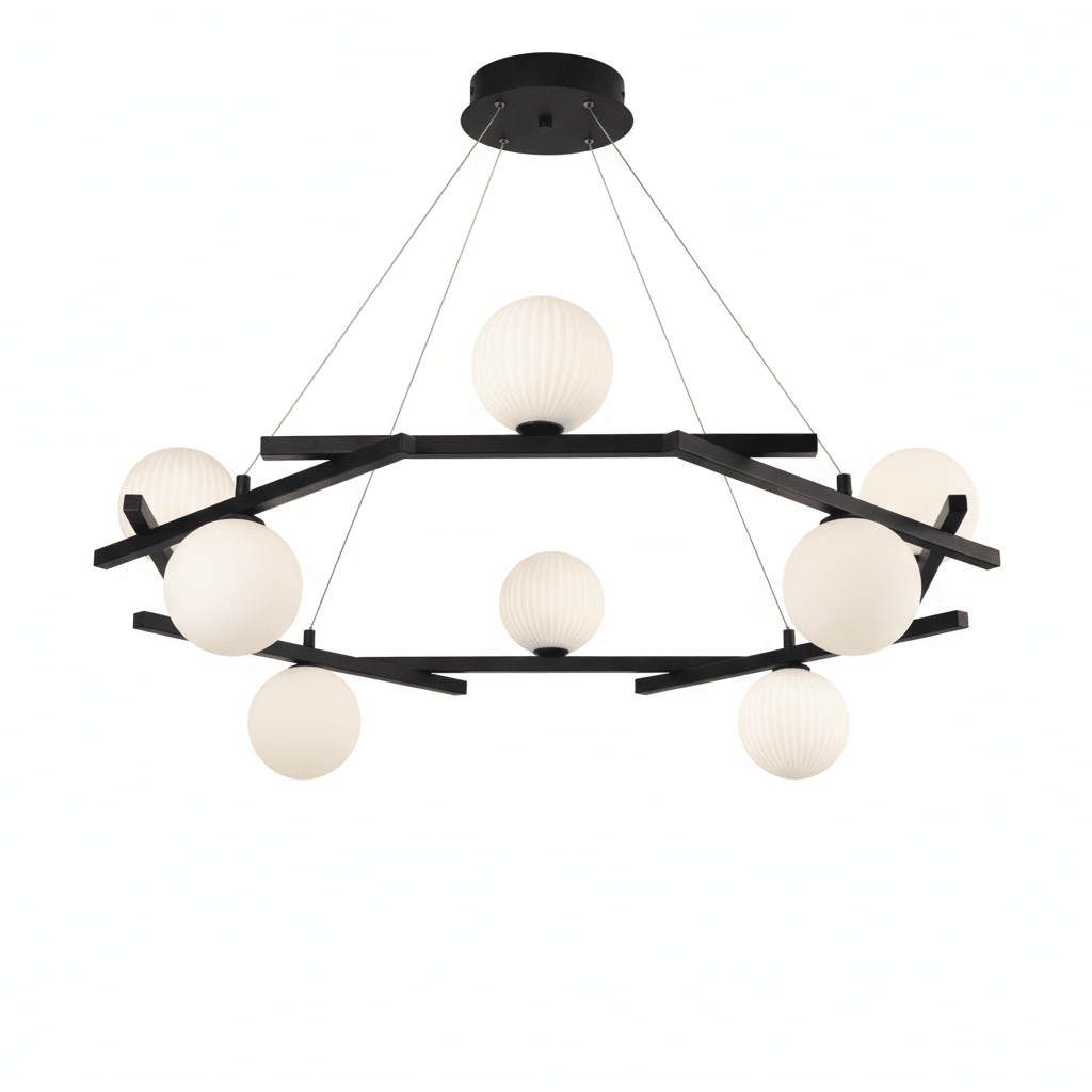 Polygon Prism Iron Chandelier