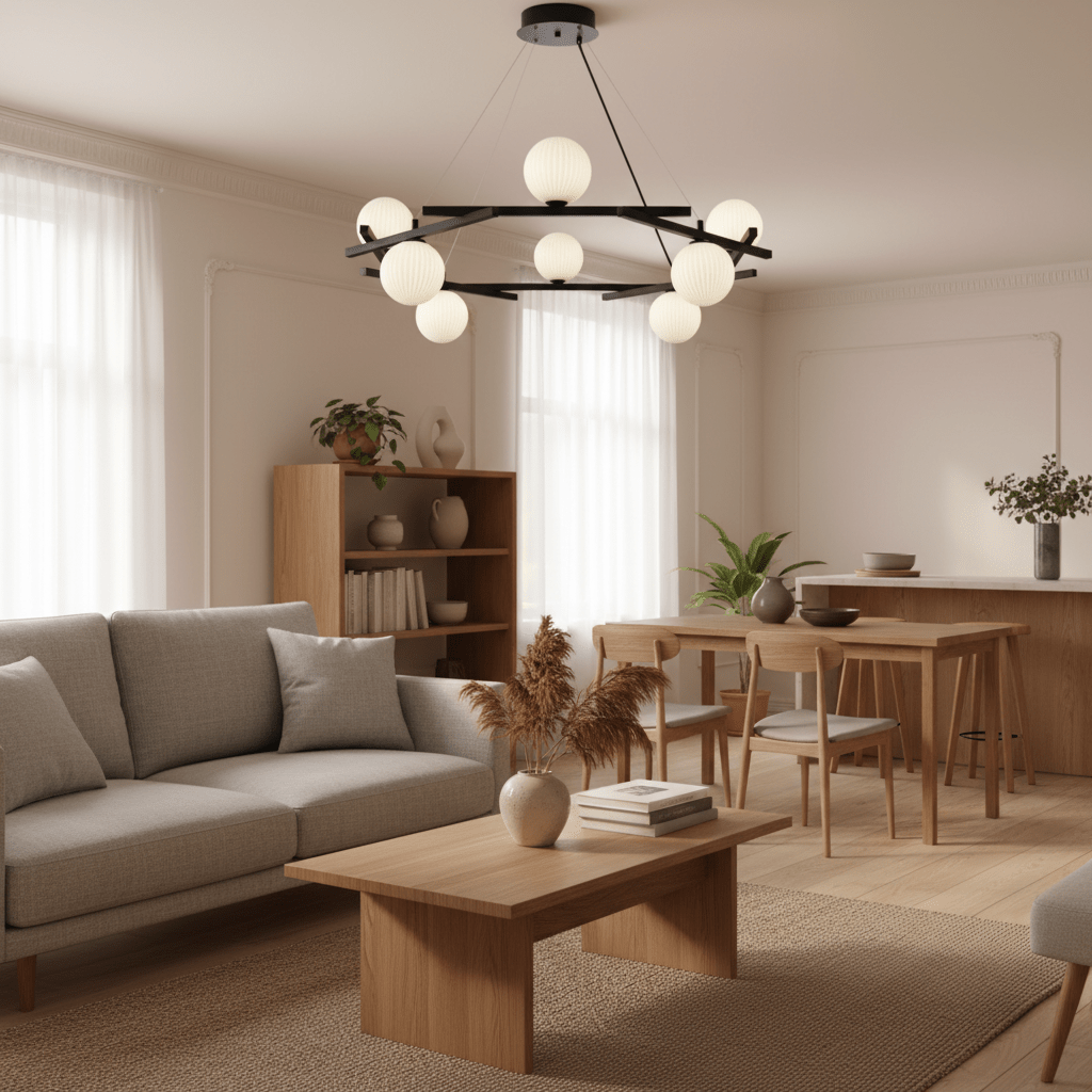 Polygon Prism Iron Chandelier