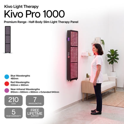Kivo Pro 1000: Pro Medium Full Body Red Light Therapy Panel