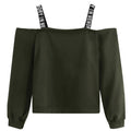 Letter Strapped Sweater