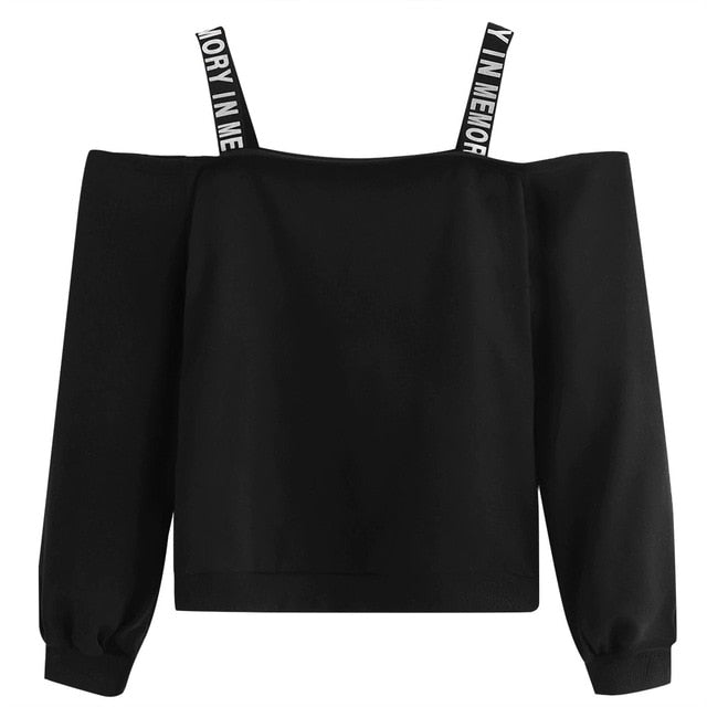 Letter Strapped Sweater