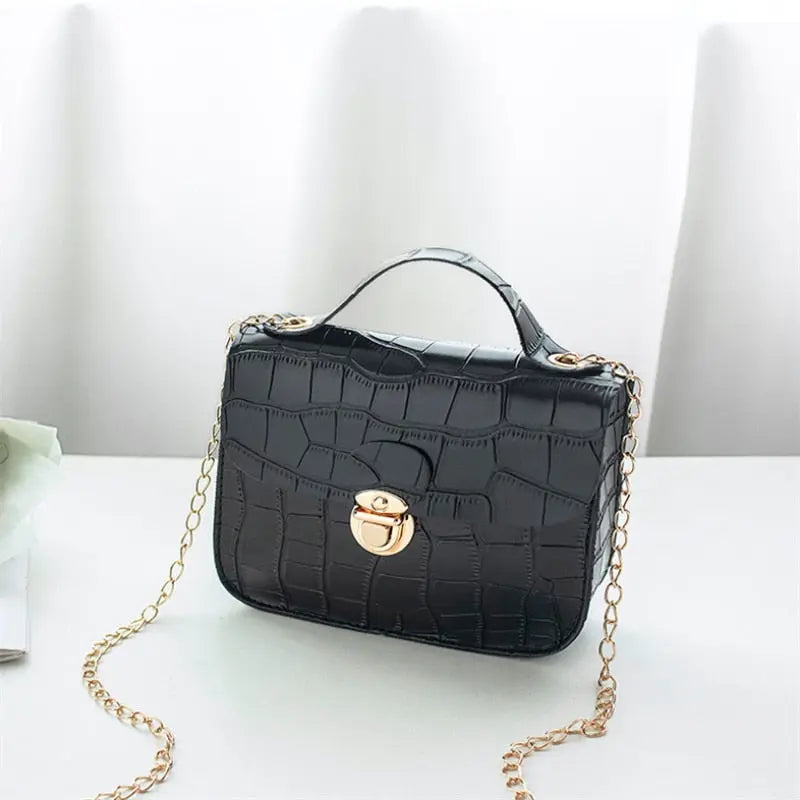 Croc Pattern Shoulder & Handbag