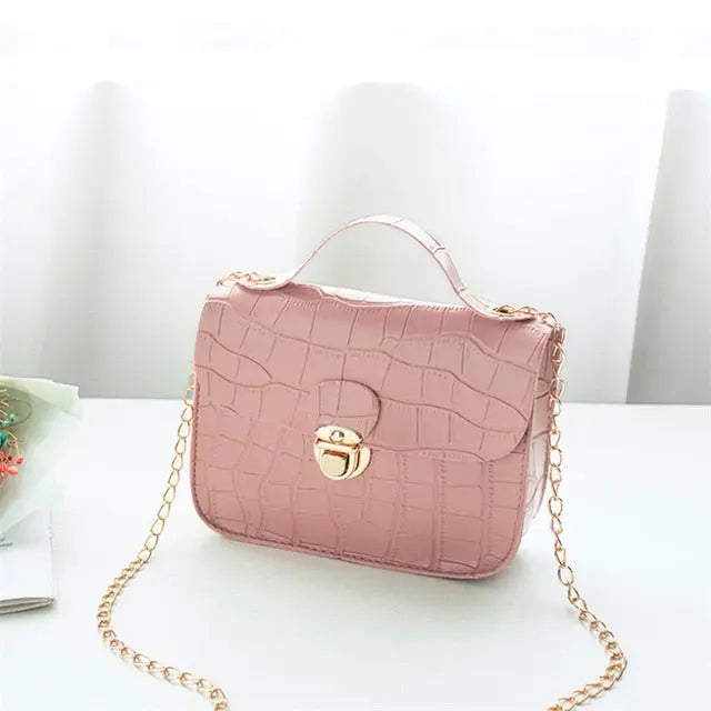 Croc Pattern Shoulder & Handbag