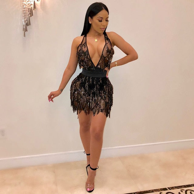Haltered Mini Dress