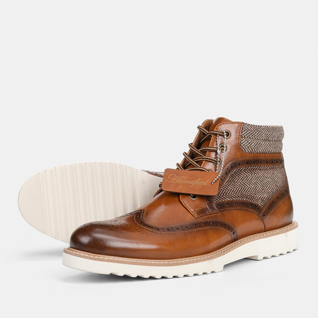 Leather Brogue Boots