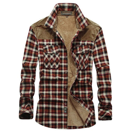 Double Pocket Plaid Shirt