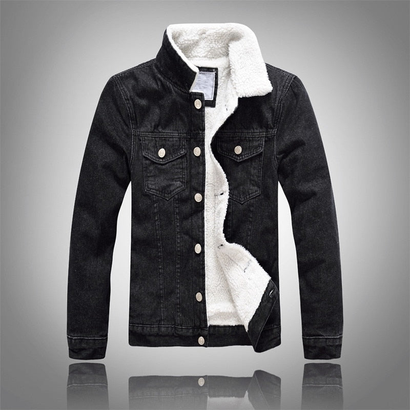 Denim Plush Jacket