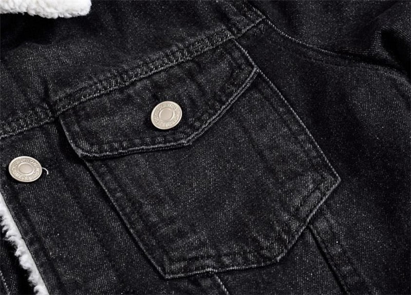 Denim Plush Jacket