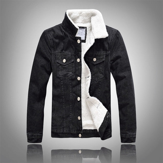 Denim Plush Jacket